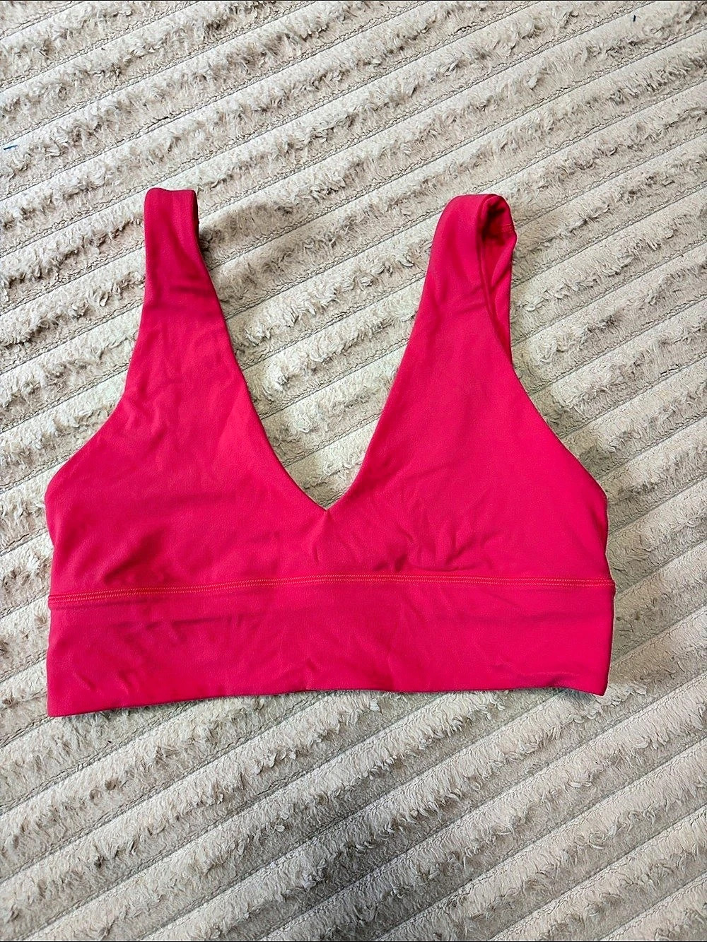 lululemon Align V-Neck Bra Pink Sports Bra Size 10